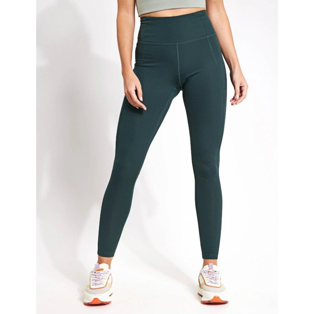 girlfriend collective Dark Green Compressive High Waisted Leggings Sports Size M
